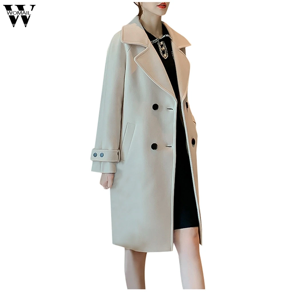 Женское шерстяное пальто европейский стиль высокое качество Осень-зима тонкий