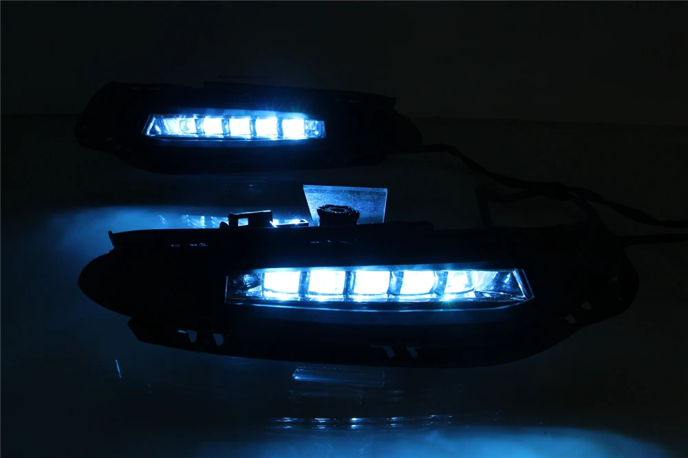 DRL для Honda hr-v HR-V 12V светодиодный автомобильный дневной ходовой свет противотуманная фара с динамическим поворотным сигналом