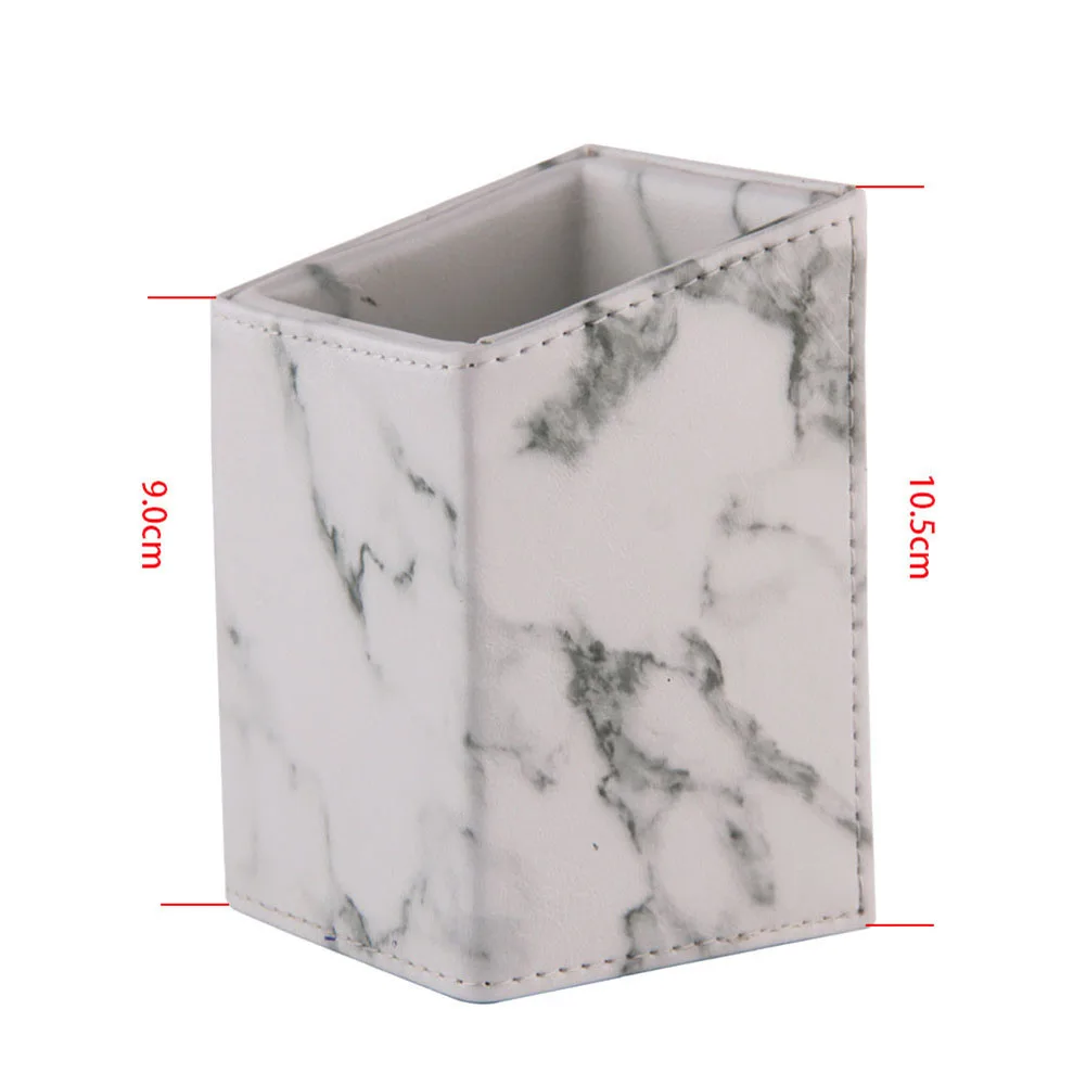Portable Makeup Brush Holder Marble Grain Square Case Cosmetic Desktop Storage Bucket Travel Home Organizer | Красота и здоровье
