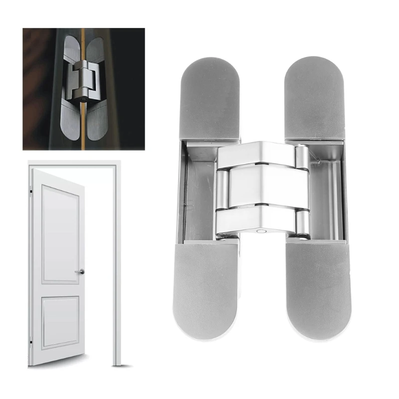 

Zinc Alloy Door Hidden Hinges Heavy Duty Adjustable Hidden Door Hinge Silent Operation 3 Way Adjustable Butt Hinge