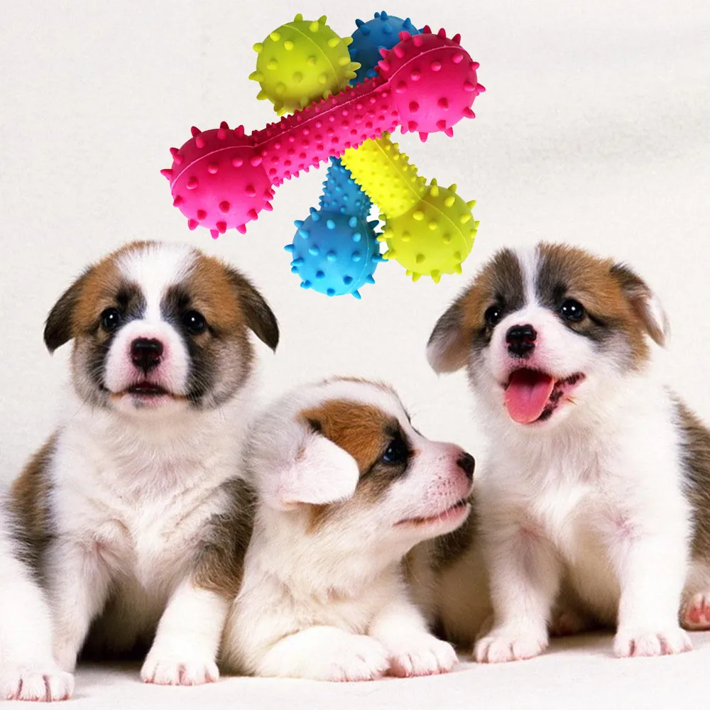 

Pet Dog Puppy Rubber Teeth Bone Play Training Fetch Fun Toys Hot Pulpo Reversible Plush Dla Psa ТоваѬ ля Собак Jouet Chien
