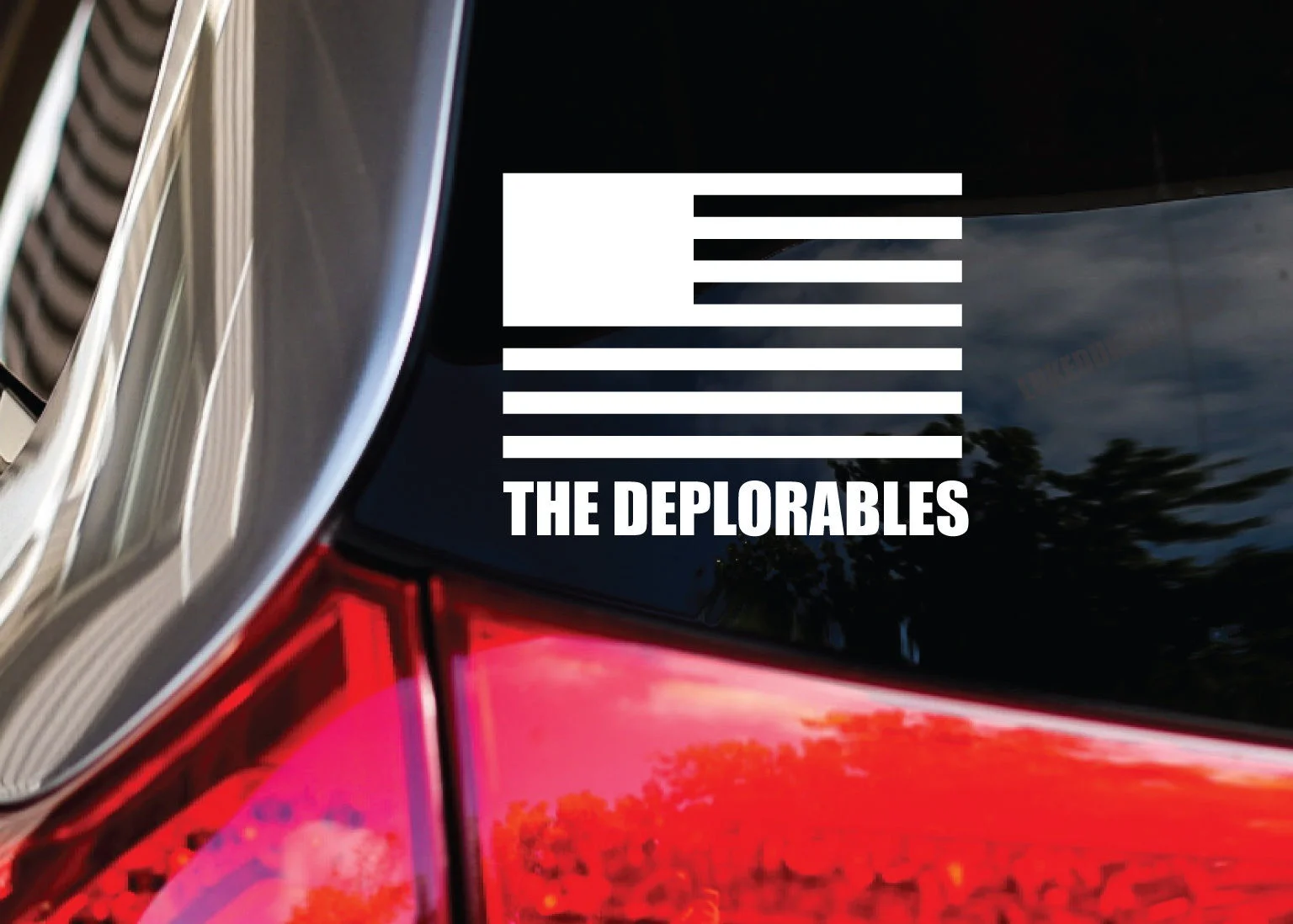 Для автомобиля THE decrorables Автомобильная наклейка _ американская Анти Хиллари Трамп