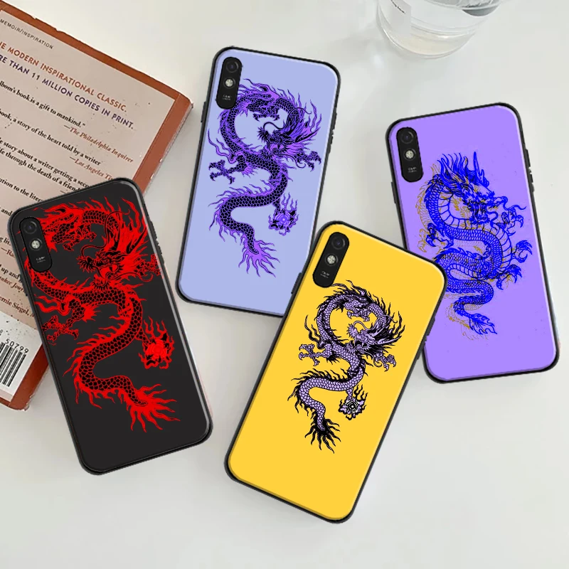 

Unique Aesthetic Design Dragon Phone Case For Xiaomi Redmi 7 7A 8 8A 9 9i 9AT 9T 9A 9C Note 7 8 8 Pro Soft Bumper Back Cover