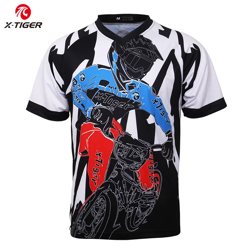 Футболка X Tiger DH из 100% полиэстера майка для езды на велосипеде дышащая горных