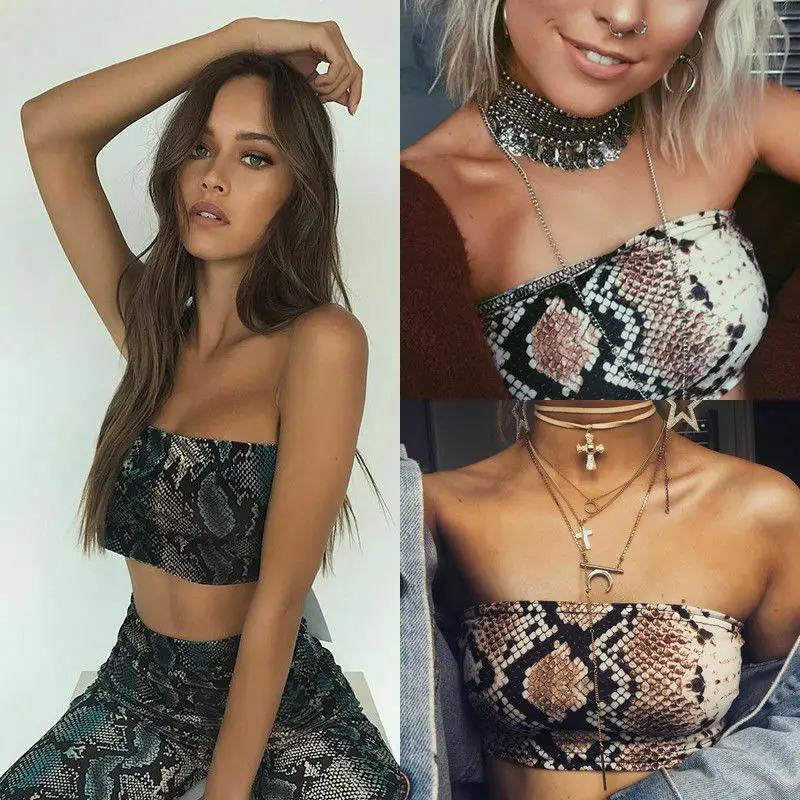 Женские летние без рукавов сексуальные эластичные Boob трубки бретелек стрейч