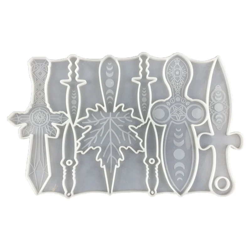 

Форма для ножа из эпоксидной смолы, клинок различной формы, кинжал, силиконовая форма для Хэллоуина, косплея, брелка, украшение «сделай сам»,...