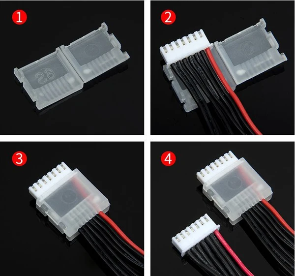 

5pcs 2S 3S 4S 5S 6S XH2.54 Balanced Head Protection Balance Plug Savers AB Clip Dropship for RC Model Lipo Battery