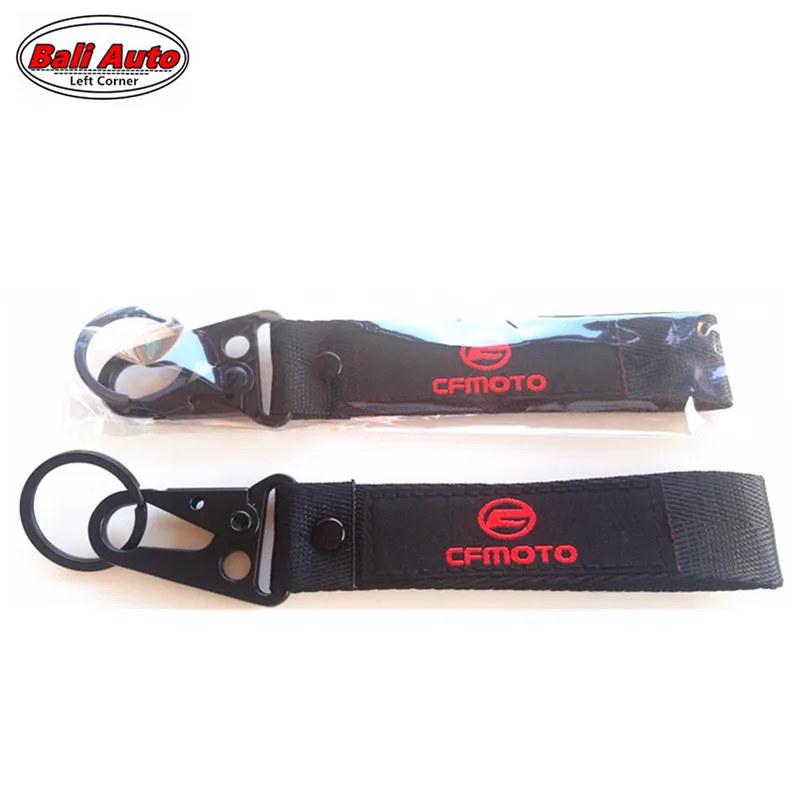 For CFMOTO Брелок для ключей с вышивкой в левый угол для мотоцикла SYM KYMCO KTM Aprilia CFMOTO HONDA CBR - Название цвета: For CFMOTO