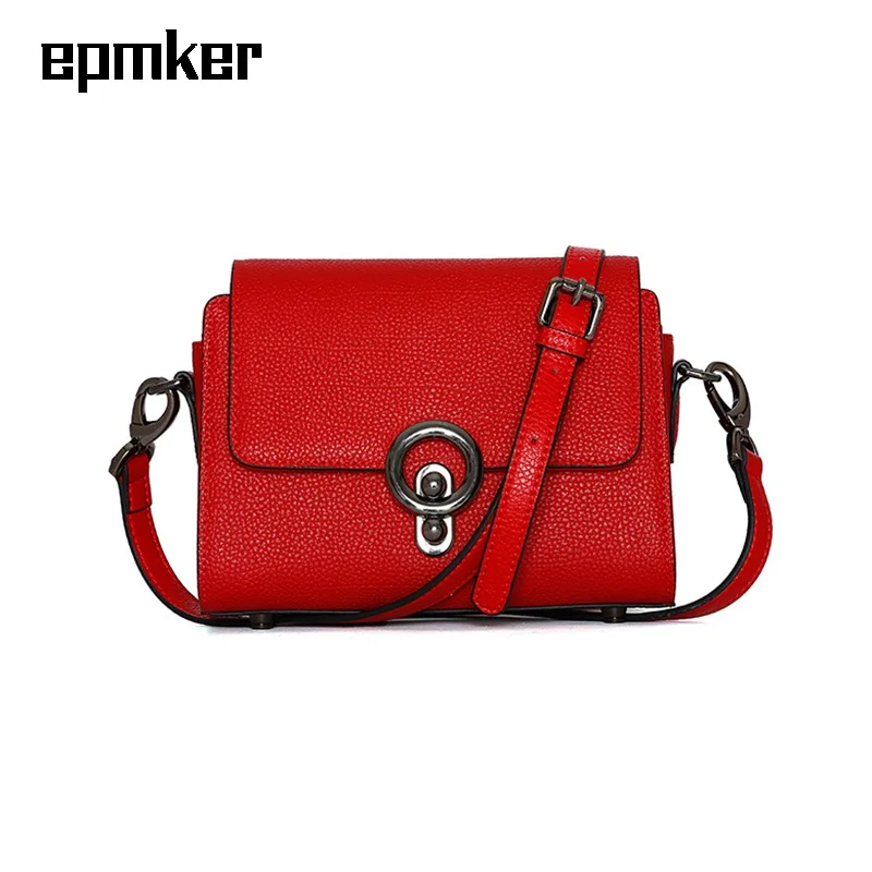 

EPMKER 2021 Luxury Designer Handbags Purses and Handbags Mini Flap Genuine Leather Shoulderbag Cute Crossbody Bags Brand Bag