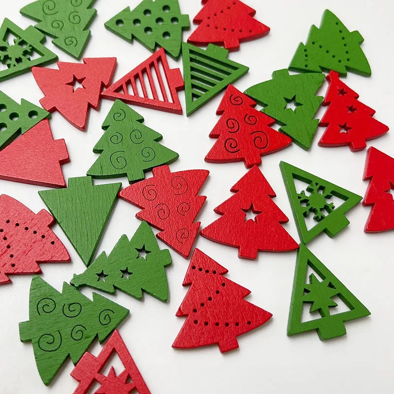 50/100 шт., деревянные наклейки для скрапбукинга, 28x27 мм