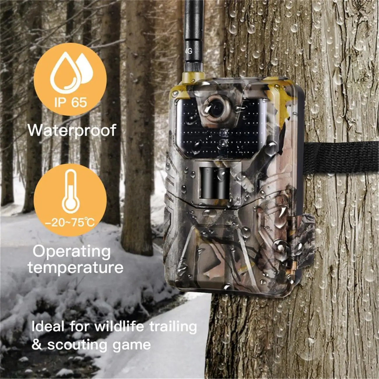 

HC-900LTE 4G Hunting Camera 20MP 1080P MMS/SMS/SMTP/FTP IP65 0.3s Photo Traps 940nm Infrared LED Wild Explorer