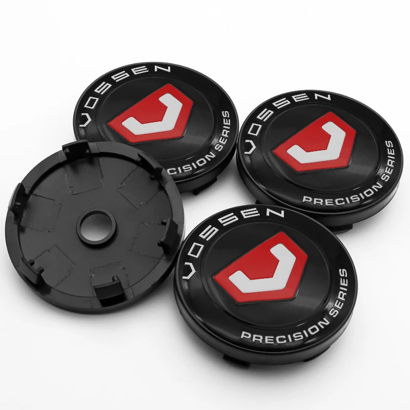 

Car personality creative modification accessories 3D VOSSEN- logo 4pcs 60mm emblem Wheel Center Hub Caps Badge covers