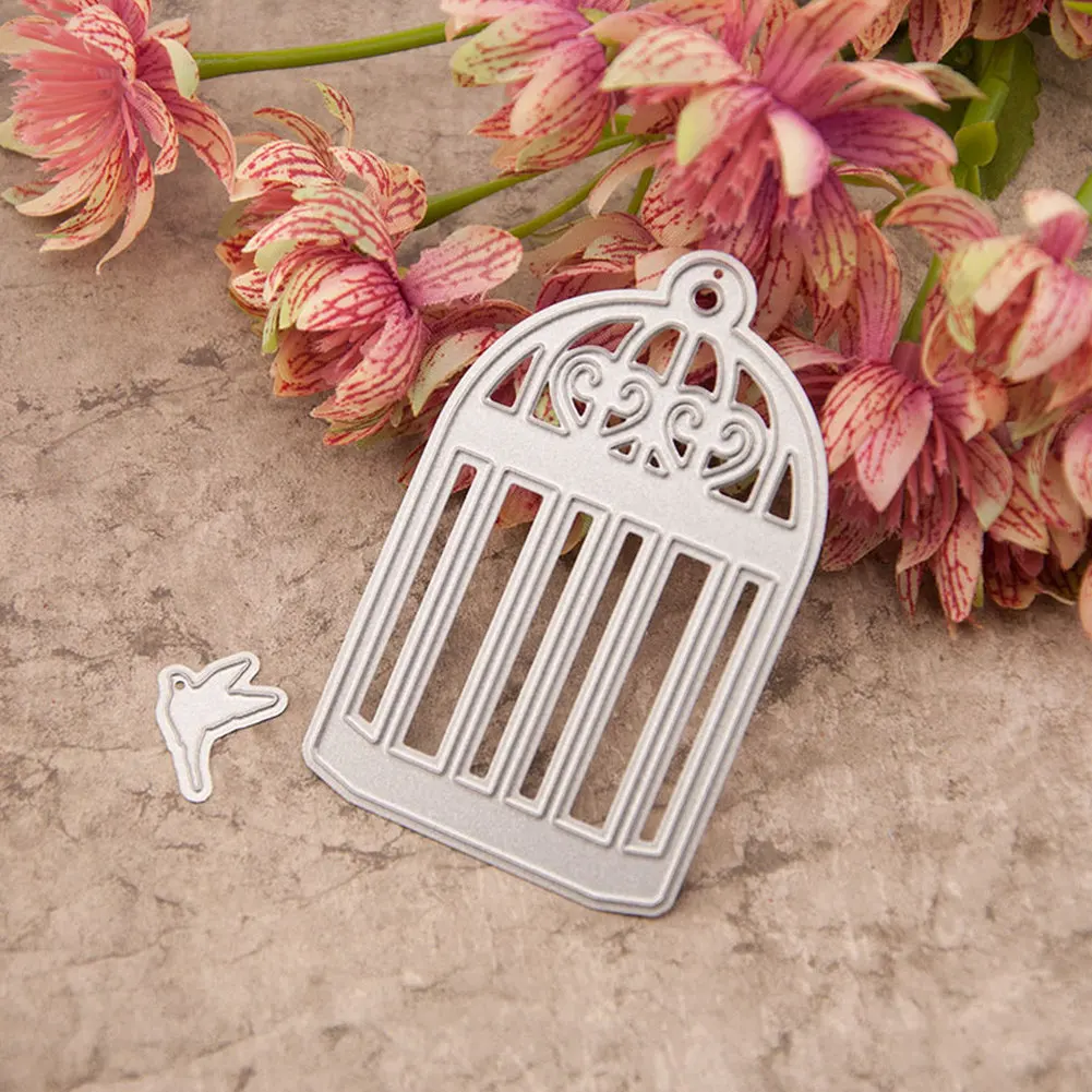 

Bird Birdcage Carbon Steel Die Cutting Dies Scrapbooking Embossing Dies Cut Stencils DIY Decoration Metal Paper Cards Template