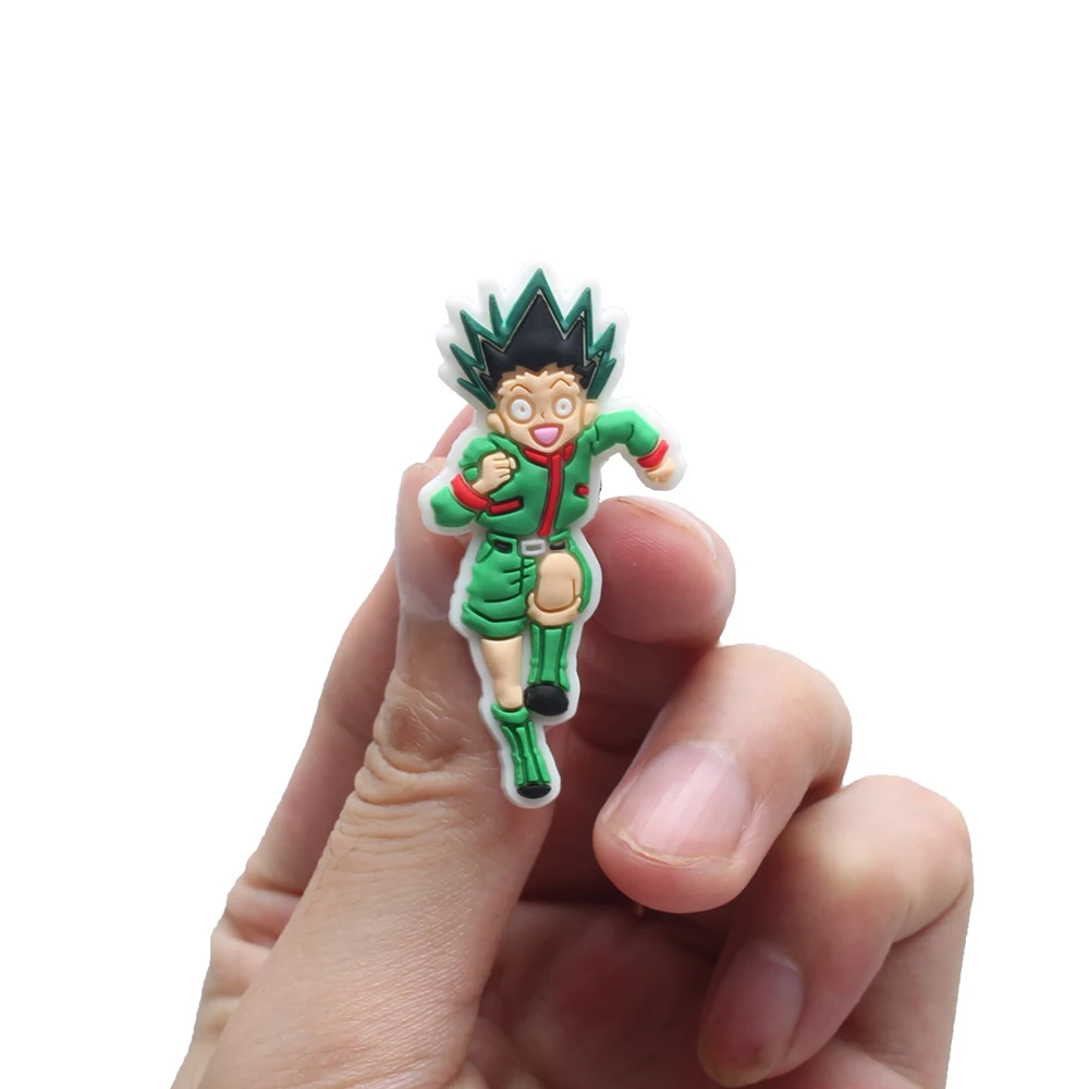 1pcs Japanese Manga Shoe Charms Hot Anime Job hunters PVC Shoe Accessories Decoration Fit Croc Jibz Party Kids Gifts