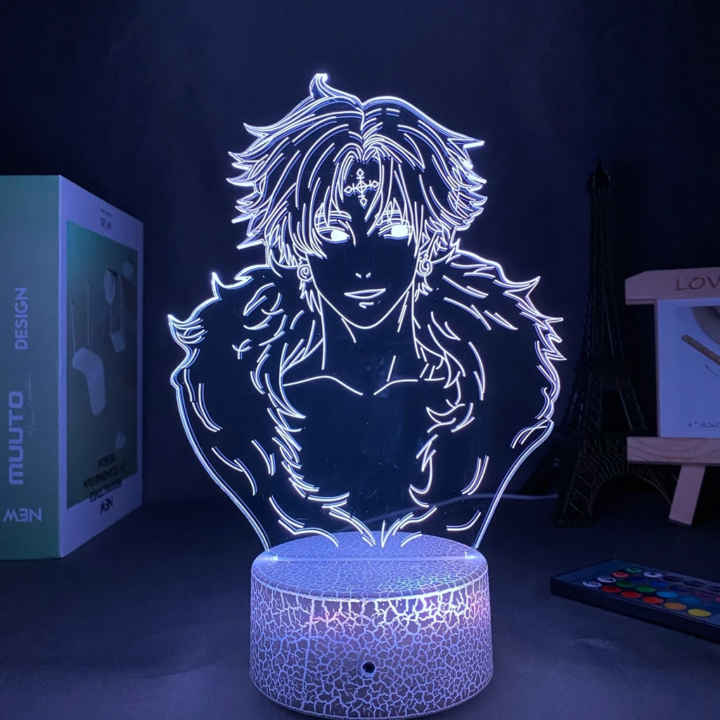 

Acrylic Led Night Light Anime Lamp Hunter X Hunter Manga Kulolo for Bedroom Decor Nightlight Kids Children Birthday Gift 3D Lamp