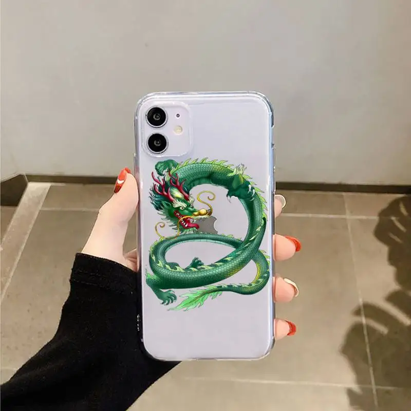 

Cool Chinese Dragon Hot sale Phone Case Transparent for iPhone 11 12 mini pro XS MAX 8 7 6 6S Plus X 5S SE 2020 XR