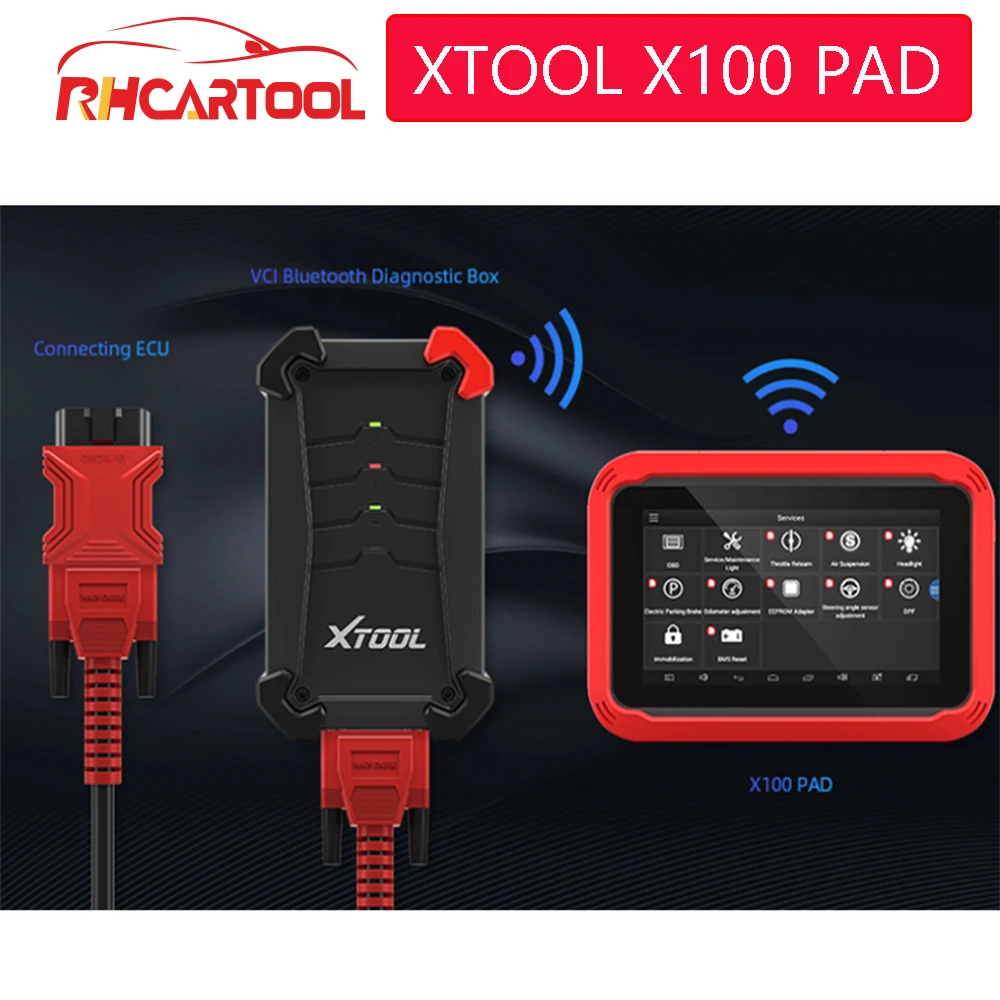 X100 PAD OBD2 автоматический ключ программист диагностический сканер автомобильный код считыватель IMMO EPB DPF BMS сброс одометра EEPROM обновление онлайн