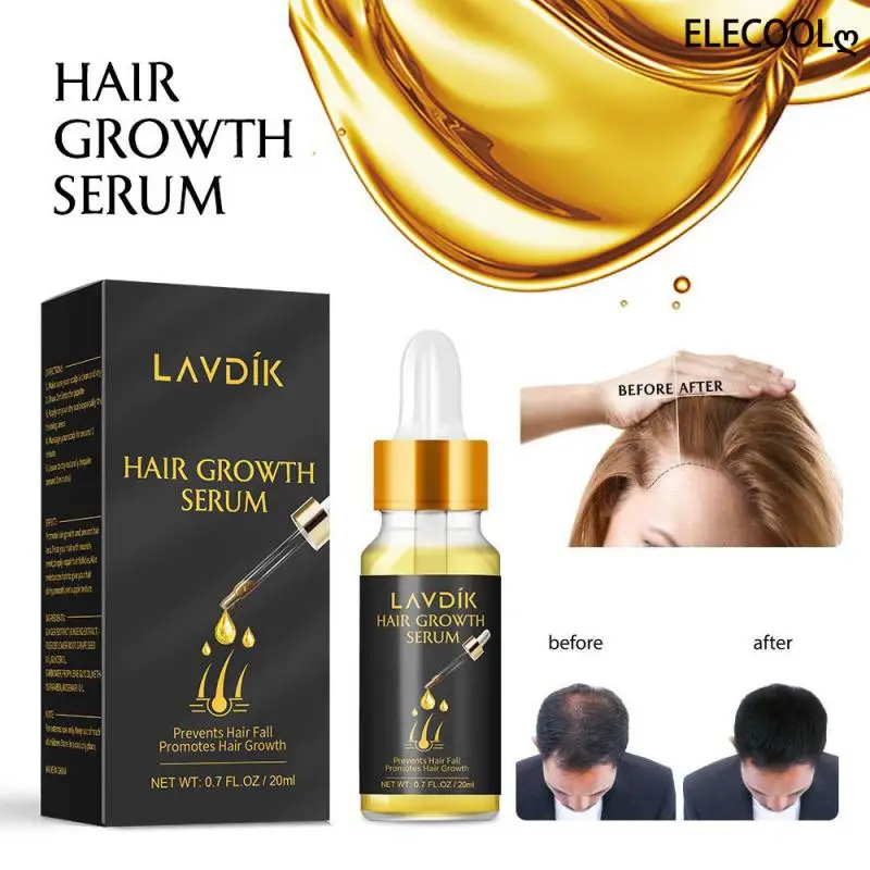 ELECOOL Hair Care Hair Growth Essencial Oils Serum Hair Loss Liquid Health Care Beauty Dense Hair Gr