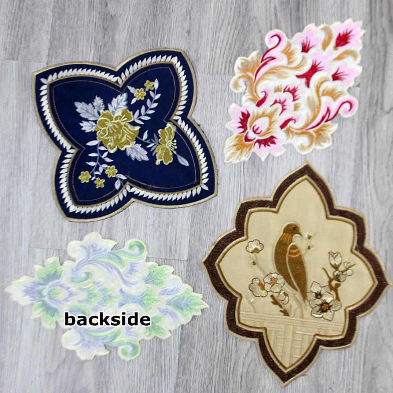 1pcs25*29 см цветы патчи вышитые утюжок на для одежды DIY подушка занавеска полосы