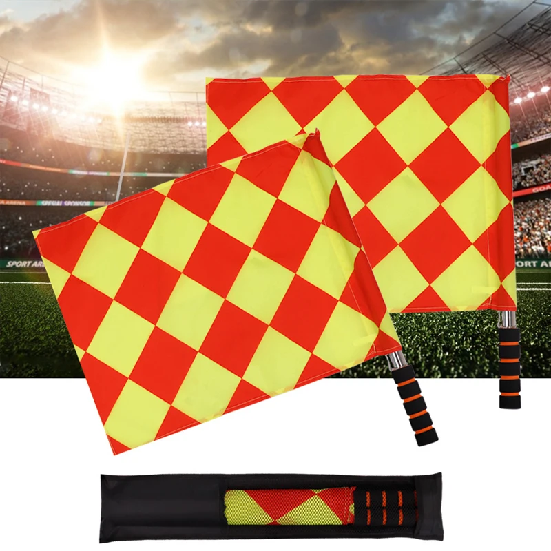 1 Set Soccer referee flags Professional Fair Play Sports mat
