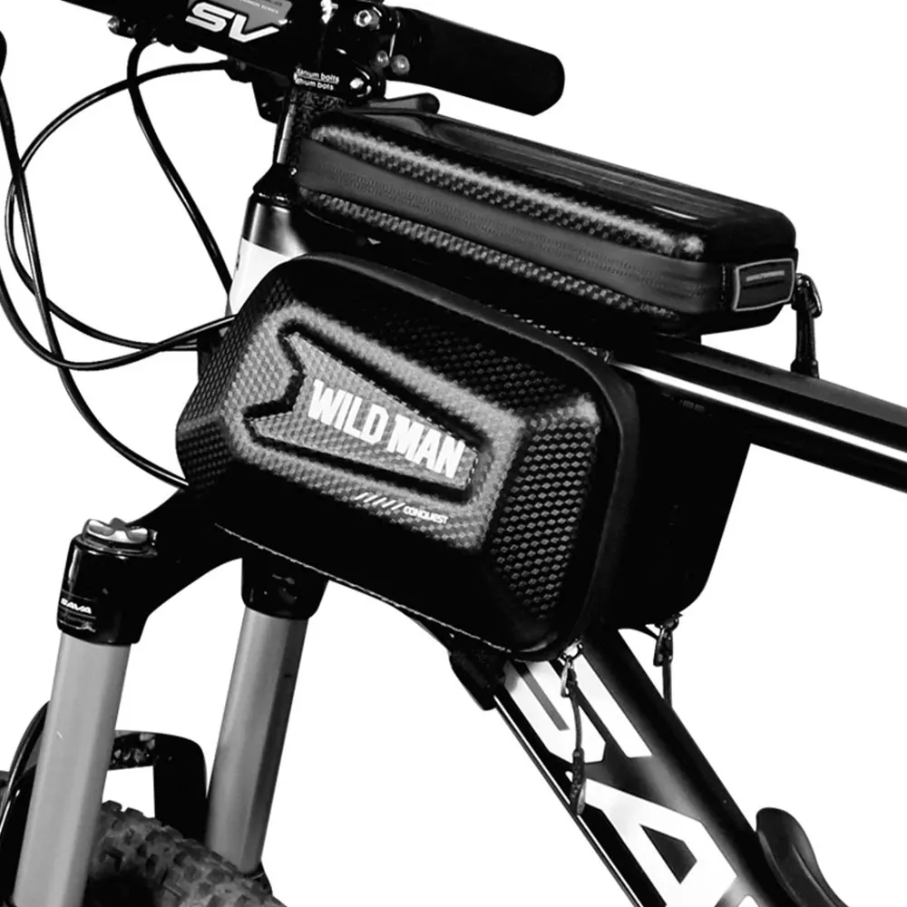 

Waterproof Bicycle Phone Holder Bag Touch Screen Phone Case Bag Bike Bicycle Front Top Tube Bag Frame Motorcycle Handlebar Bag
