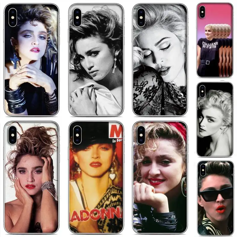

Popular singer Madonna Phone Case For Clear-Iphone 5 5s se 6 6s 7 8 11 12 X Xs Xr Pro Plus Max Mini Cover