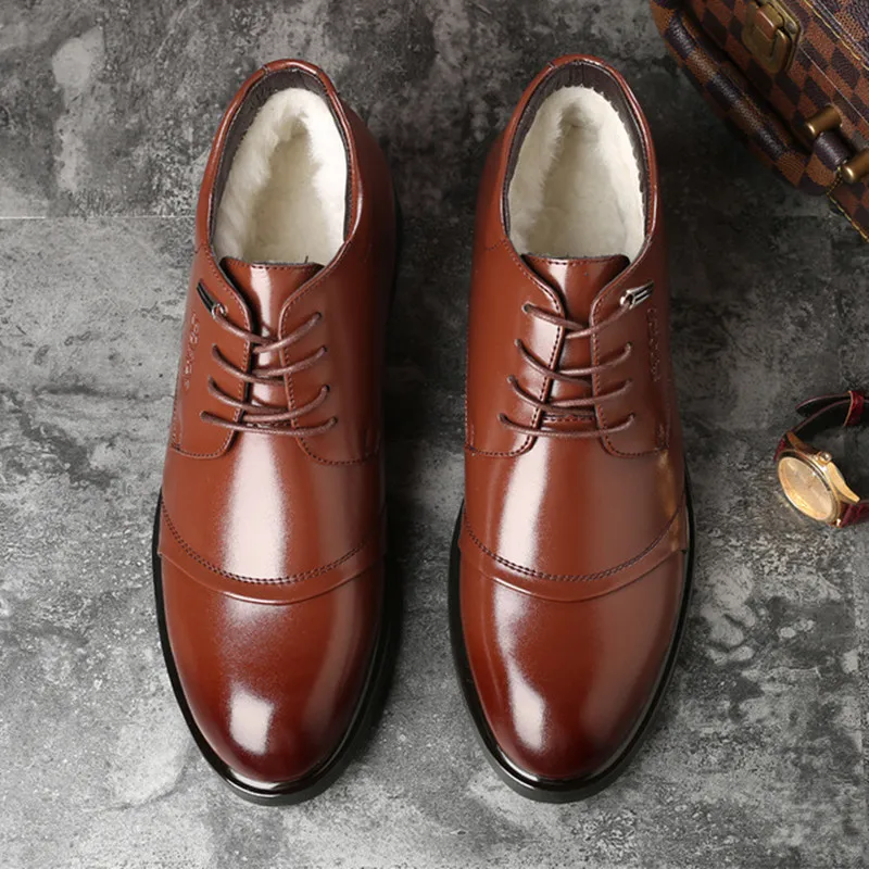 2018 новые модные высокое качество мужские теплые зимние сапоги плюс бархат Бизнес