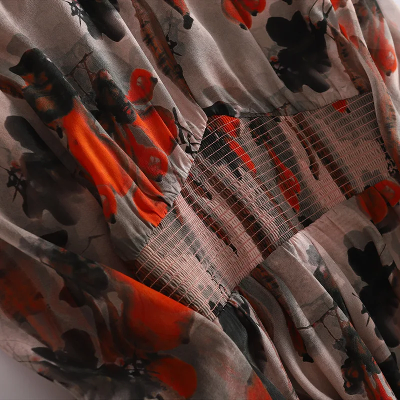 Женское длинное летнее платье из натурального шелка Элегантные Вечерние Платья