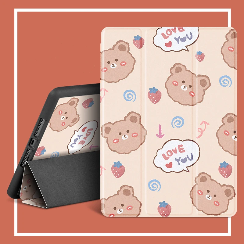 

For iPad 2019 10.2-inch case, iPad 2020 11, Pro 10.5 / Air3 10.5, Air 2/1 9.7, iPad mini 4/5 7.9 inch tri-fold smart pencil case