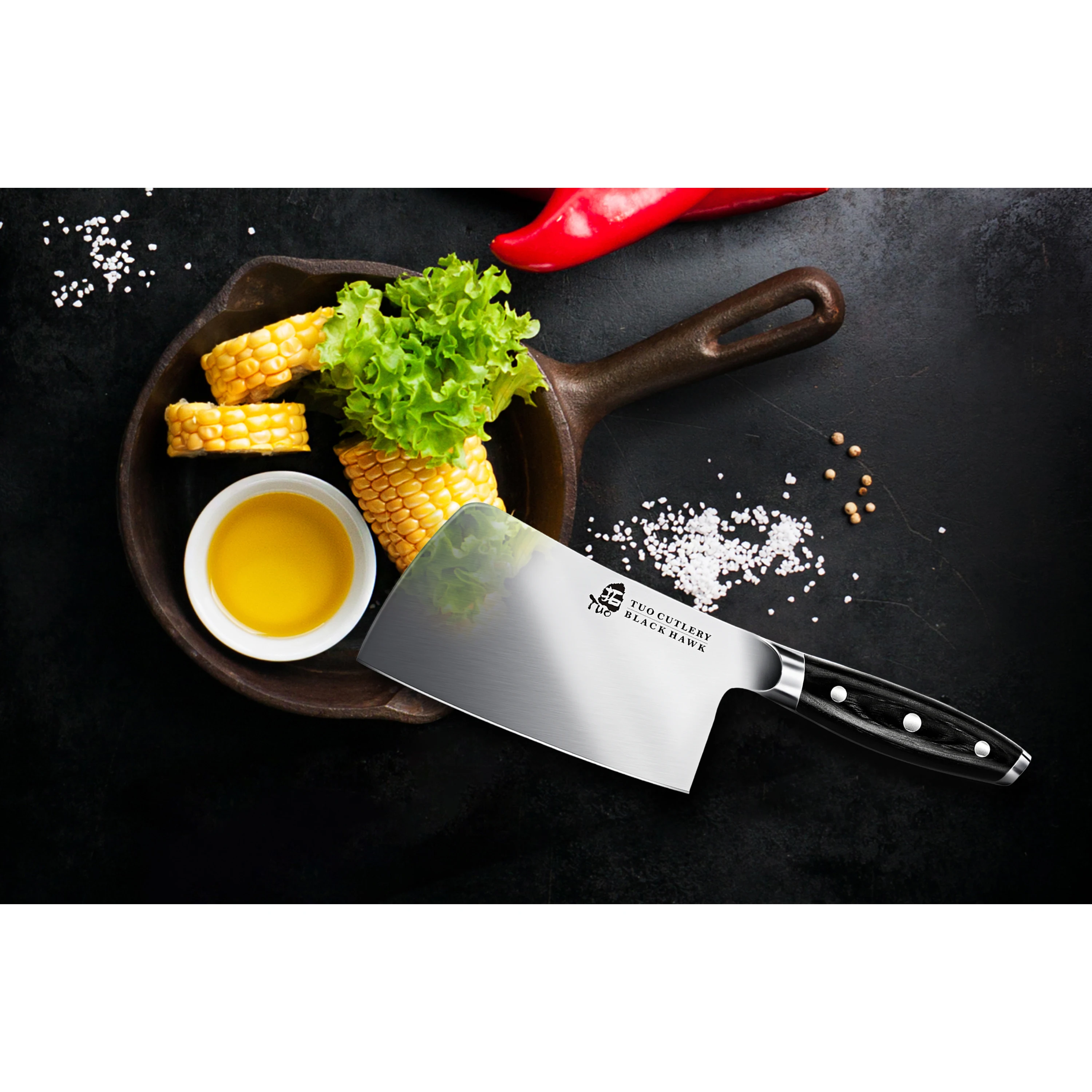 TUO Кливер нож-профессиональный 7-дюймовый тяжелый