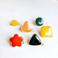 multicolors simple stud earrings eardrop for women girl jewelry component accessories diy handmade material 10pcs