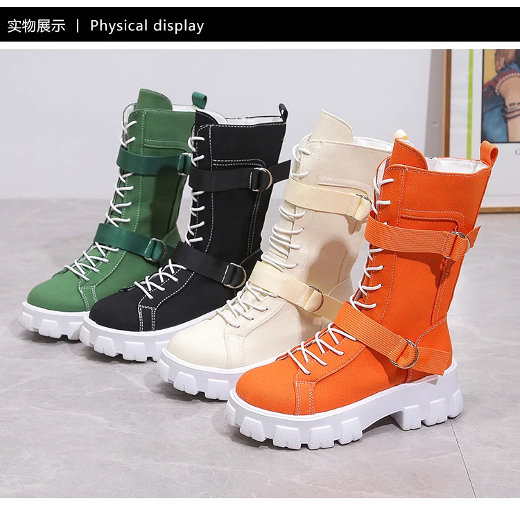 

Женские ботинки, новинка 2022, обувь на платформе со шнуровкой, кожаные ботинки, женские короткие ботинки в британском стиле, женская модная о...