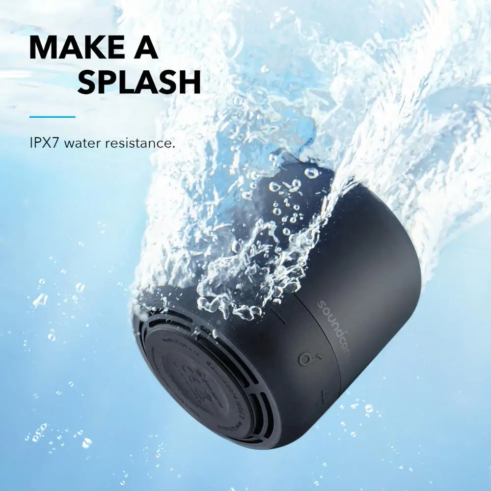 Anker Soundcore Mini 3 Bluetooth Speaker, BassUp and PartyCast Technology, USB-C，Waterproof IPX7，and Customizable EQ