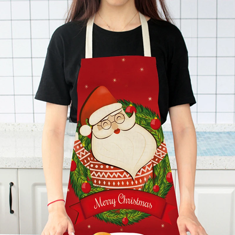Рождественские фартуки Санта-Клаус для женщин и мужчин |