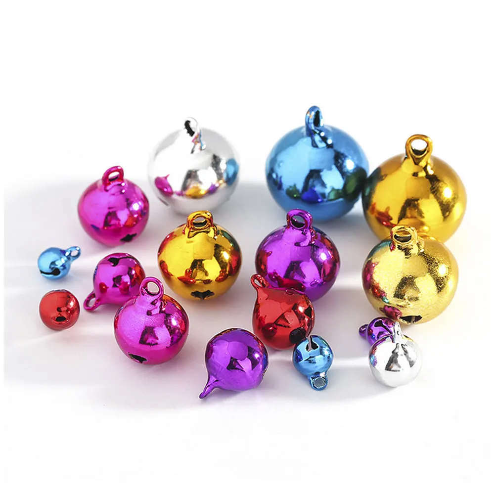 8 шт. рождественские колокольчики красочные мини металлические медные бусы DIY