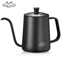 hand drip coffee kettle 600ml stainless steel black gooseneck long narrow spout drip pot coffee tea camping water kettle