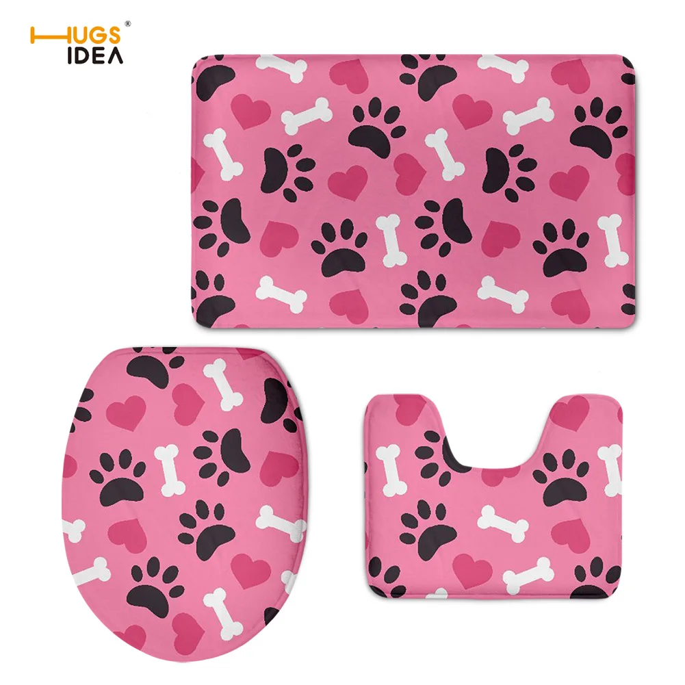 HUGSIDEA 3 шт. Пёс из мультфильма кот следы лап Ванная комната крышка Симпатичные