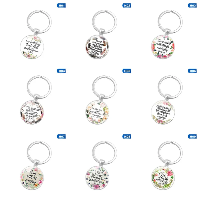 

Bible Verse Keychain God Is In Her She Will Not Fall Scripture Quote Jewelry For Women Men Christian Faith Gifts Dropshipping