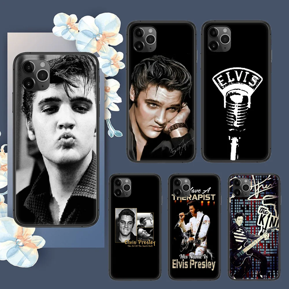 Элвис чехол для телефона чехол Корпус для iphone 5 5s se 2, 6, 6s, 7, 8, 12 мини plus X XS XR 11 PRO MAX черный 3D обложка чехол для мобильного телефона