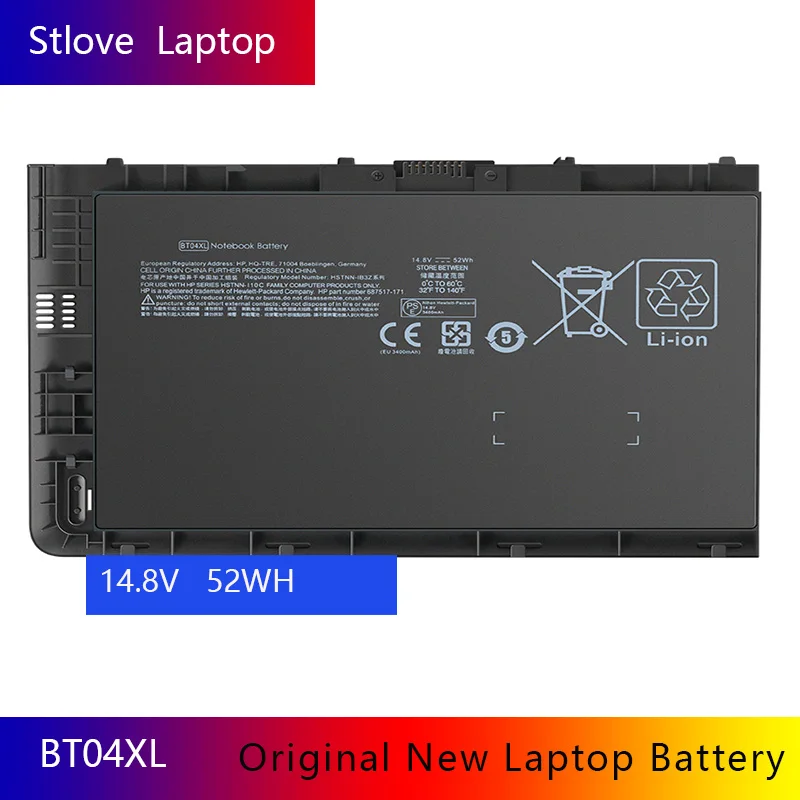 Новая аккумуляторная батарея для ноутбука BT04XL для HP EliteBook Folio 9470 9470M 9480M HSTNN-IB3Z HSTNN-DB3Z HSTNN-I10C BA06 687517-1C1 687945-001.