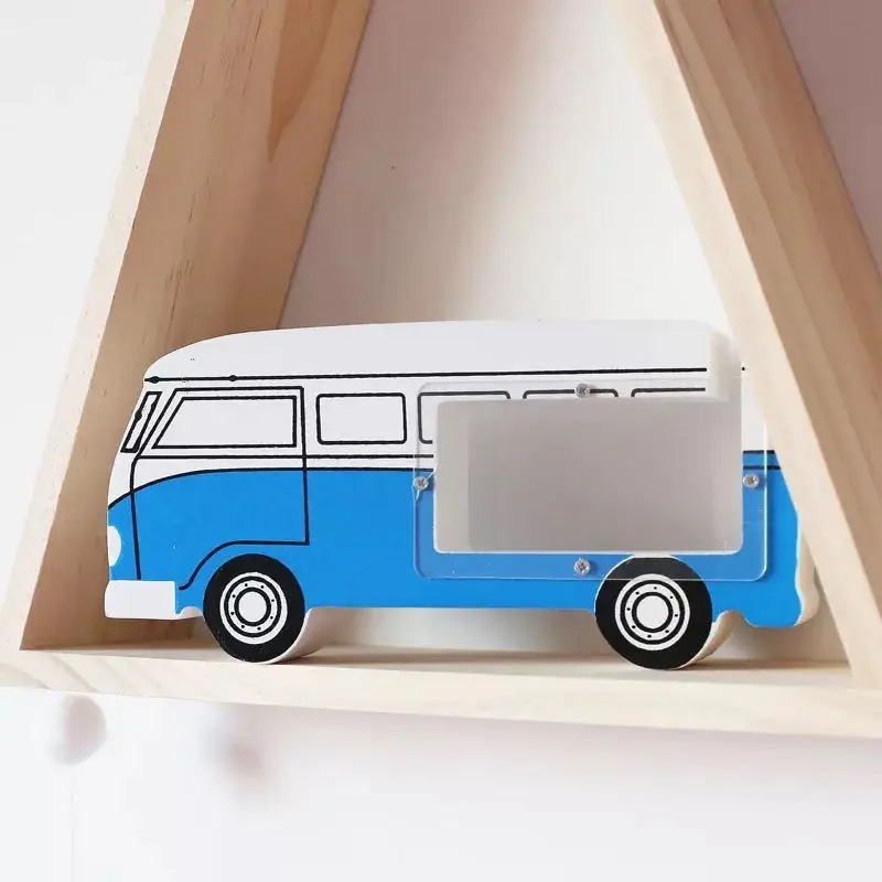 Скандинавский декор для детской комнаты деревянная копилка автомобиля детей