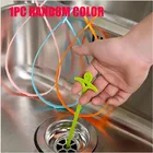 Щетка-змея для чистки волос в домашней канализации, простой инструмент для уборки туалета, ванной, кухни