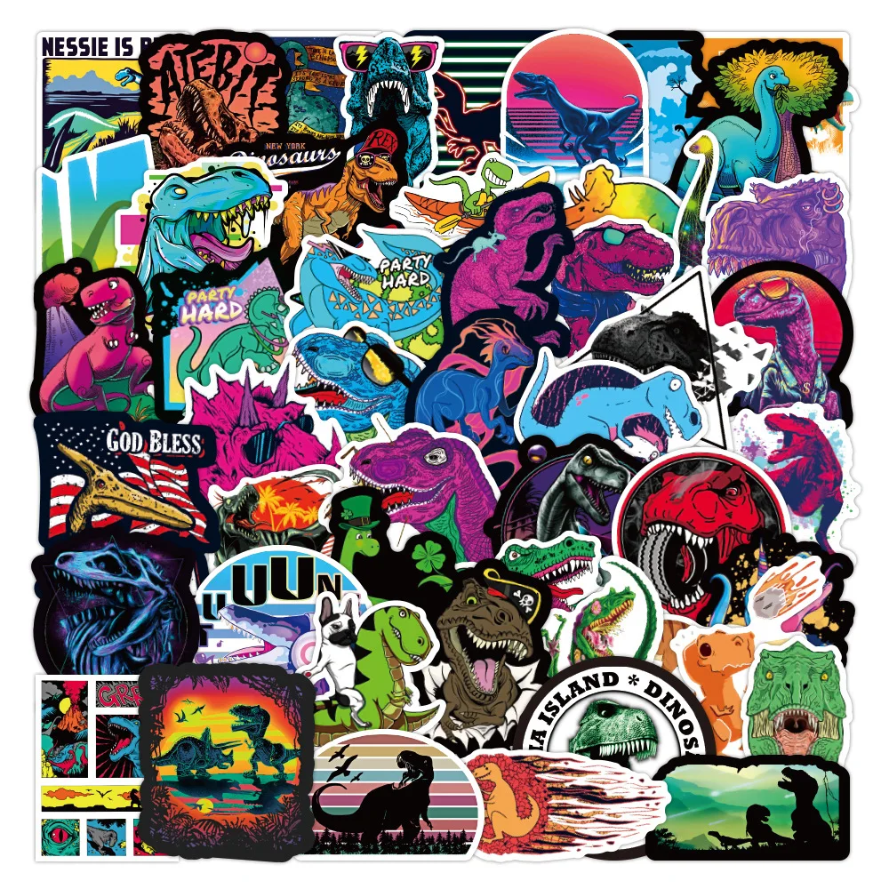 

10/30/50PCS Dinosaur World Graffiti Sticker Waterproof Luggage Compartment Notebook Scooter RefrigeratorWaterCupStickerWholesale