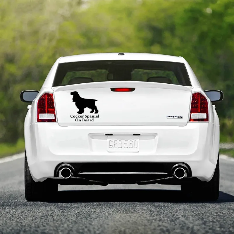 Кокер-спаниель на доске для Авто/бампера/окна виниловая наклейка наклейки DIY