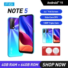Smartphone, FIGI Note 5, 4 go, 64 go, 6.6 ", Android 11, téléphone intelligent, terminal Mobile, Octa Core, batterie 4500mAh, caméra arrière 13mp, déverrouillage, plein écran  (1)