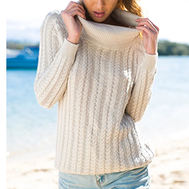 

Pure color long sleeve backless sweater coat lapels female sweaters