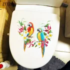 ZTTZDY 23,2 см  22,9 см цветной попугай украшение для дома наклейки для стены в гостиной ванной комнаты туалета T2-0921