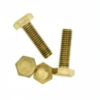 m4 m5 m6 m8 brass screws copper outer six corner bolts copper six corner screws din933 six bronze screws