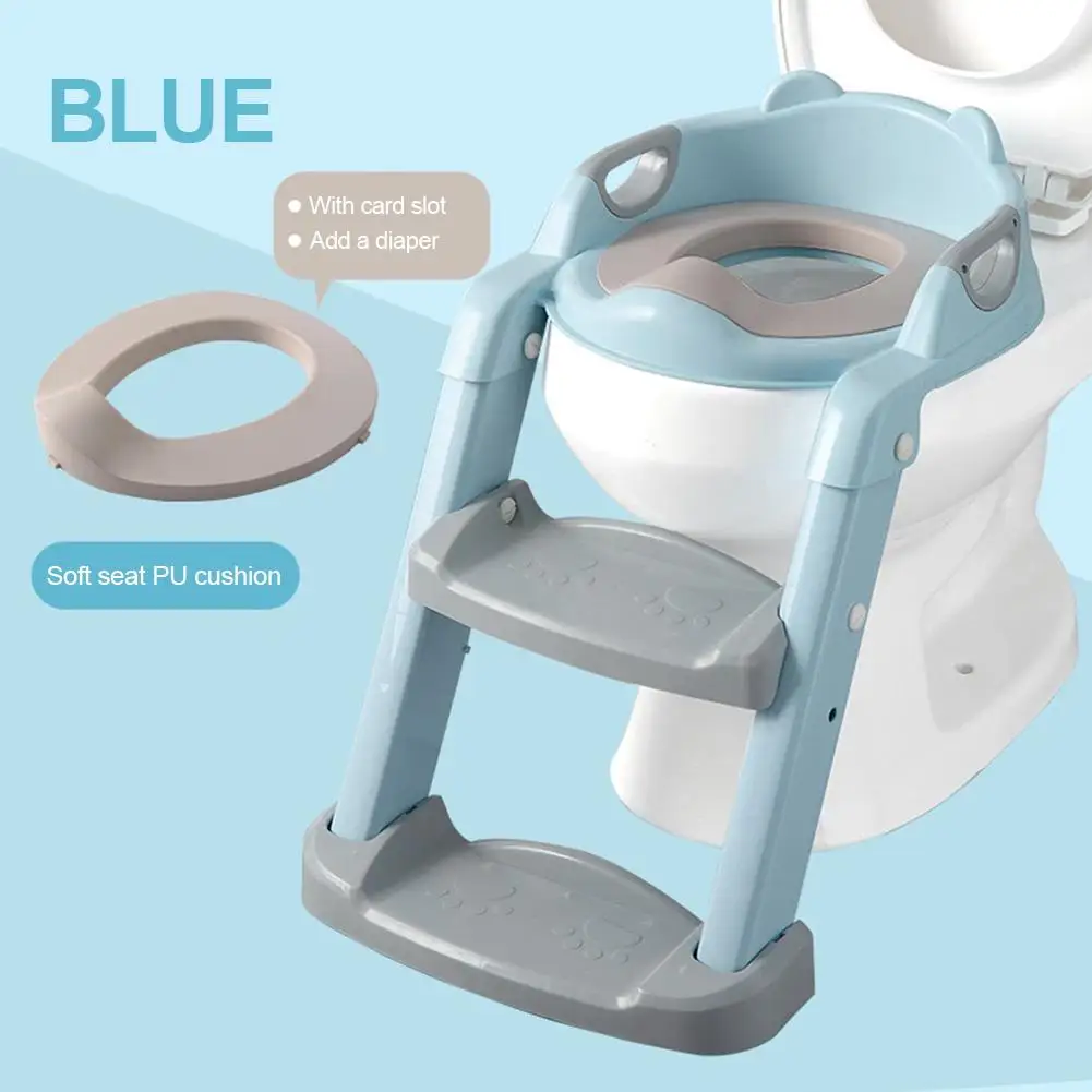 

Baby Potty Training Seat For Children's Potty Baby Toilet Seat With Wide Step Ladder Infant Toilet Folding Seat Kids Bebe Supply