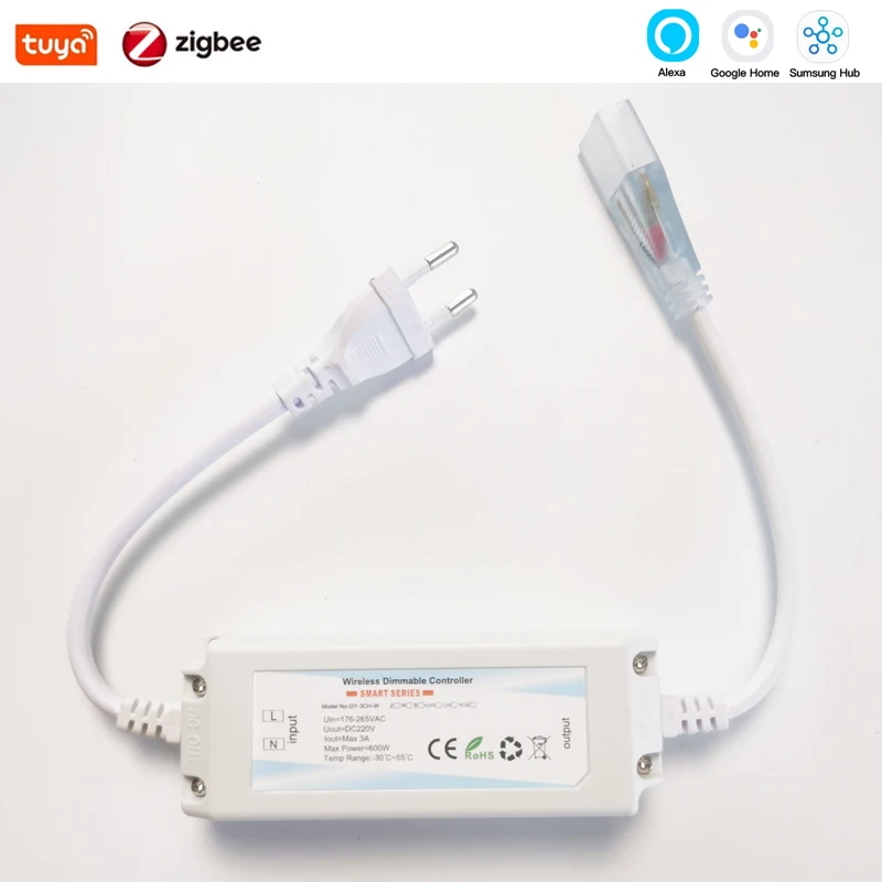 Контроллер Zigbee Smart Life Tuya 220 В 230 1 15 м RGB Светодиодная лента 5050SMD уличный